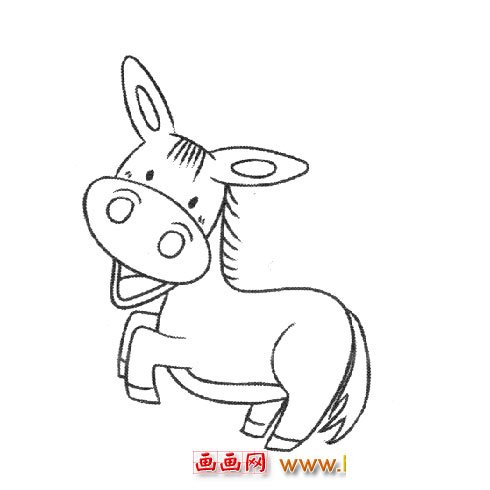 动物简笔画：顽皮的小牛