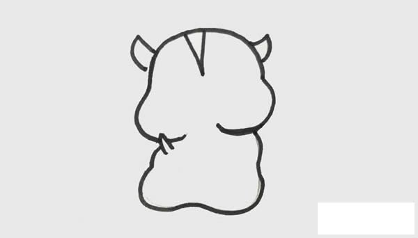 仓鼠简笔画,可爱的小仓鼠简笔画画法步骤图片