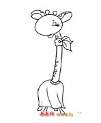 卡通简笔画：长颈鹿4