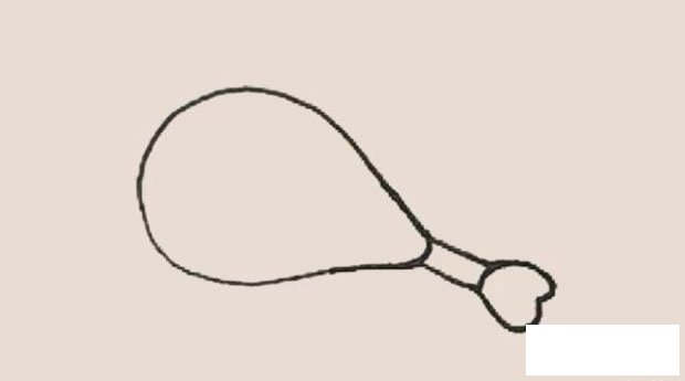 鸡腿简笔画的画法