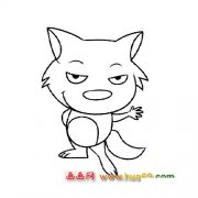 得意的大灰狼【简笔画】3