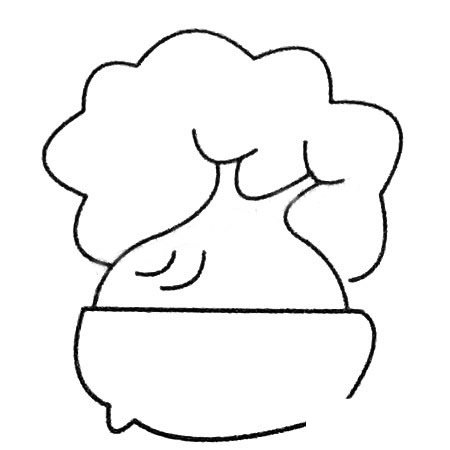 小树盆景简笔画图片大全