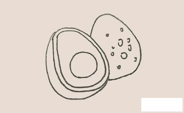 牛油果简笔画步骤教程