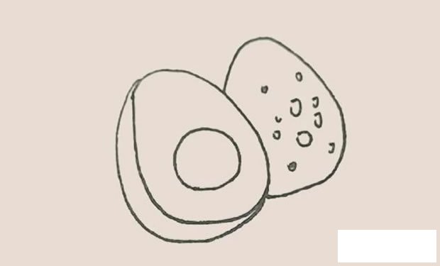 牛油果简笔画步骤教程