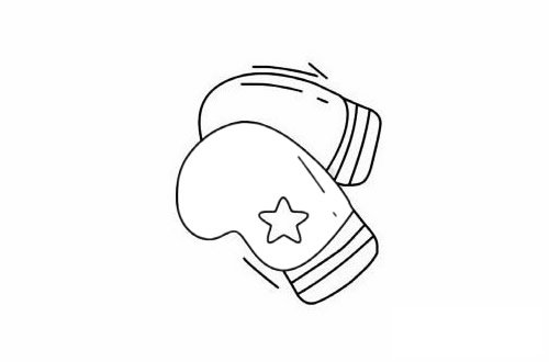 拳击手套简笔画图片步骤五