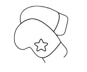 拳击手套简笔画图片步骤三