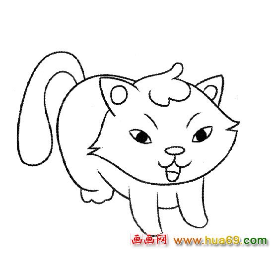 可爱的小猫（简笔画）2