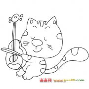 猫咪简笔画：多才多艺1