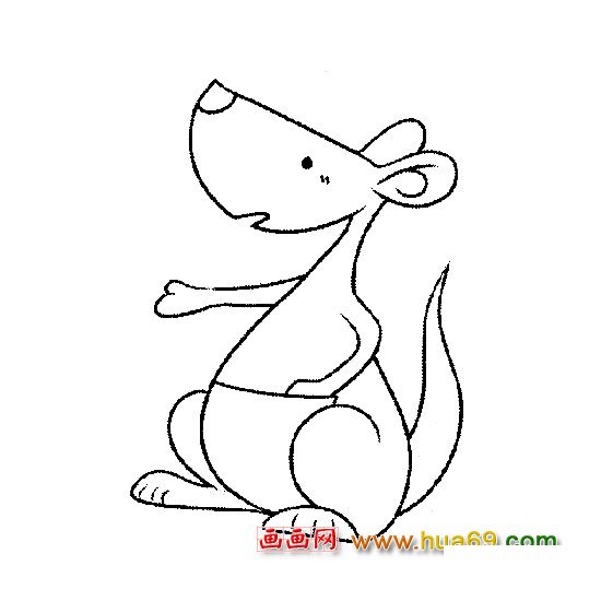 卡通简笔画│袋鼠3