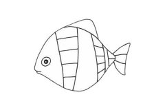 虎皮鱼简笔画步骤教程及图片大全