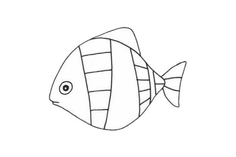 虎皮鱼简笔画
