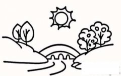 如何画春天风景简笔画