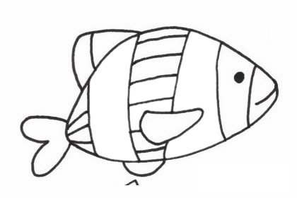 虎皮鱼简笔画图片