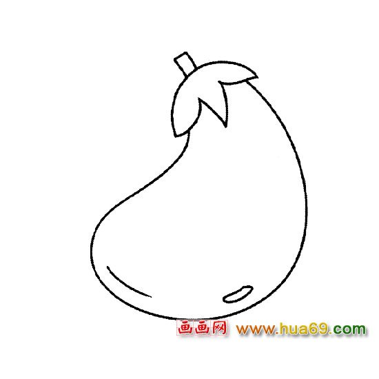 蔬菜简笔画：大茄子1