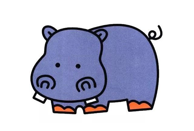 河马简笔画
