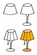 生活用品简笔画台灯的画法步骤图片