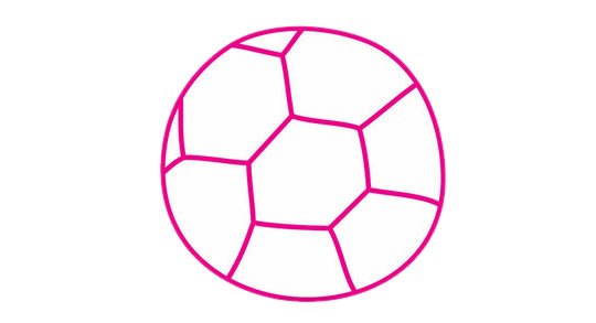 足球简笔画完成图