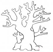 光秃秃大树怎么画简笔画图片简单