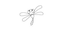 卡通蜻蜓简笔画画法及图片大全