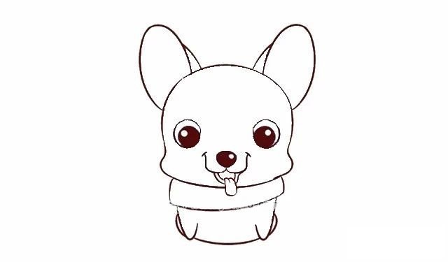 可爱的拉布拉多小狗简笔画