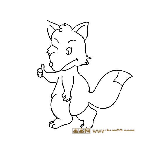 开心的小狐狸│动物简笔画