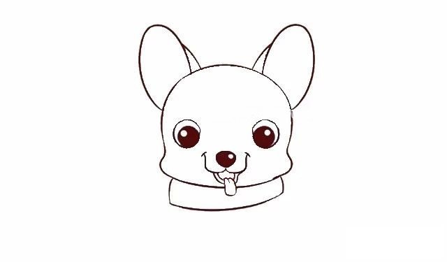 可爱的拉布拉多小狗简笔画