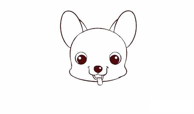 可爱的拉布拉多小狗简笔画