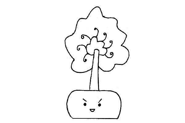 绿植花卉盆栽简笔画