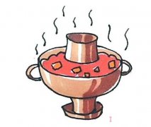 怎么绘画火锅步骤图彩色火锅简笔画图片