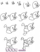 小老虎简笔画的画法1