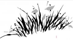 一堆草丛简笔画的画法手绘教程简单好看
