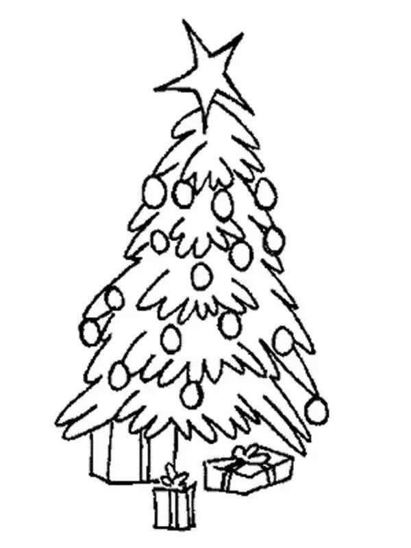 圣诞树简笔画图片