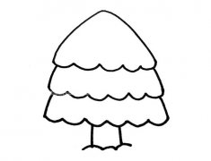 2款松树简笔画彩色图片