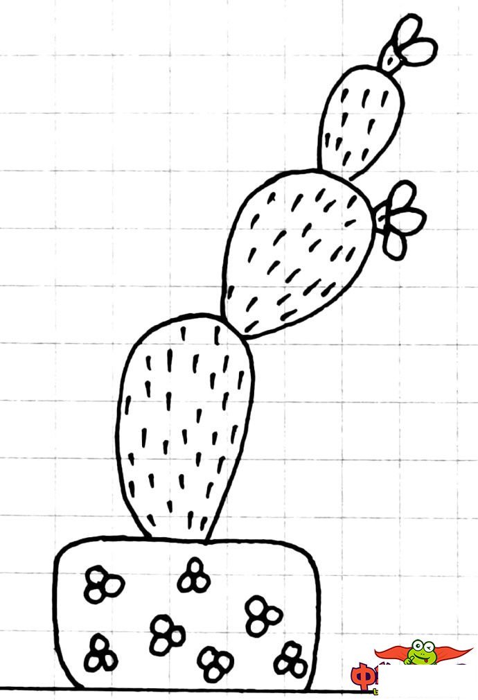 仙人掌简笔画怎么画,幼儿仙人掌简笔画图片大全