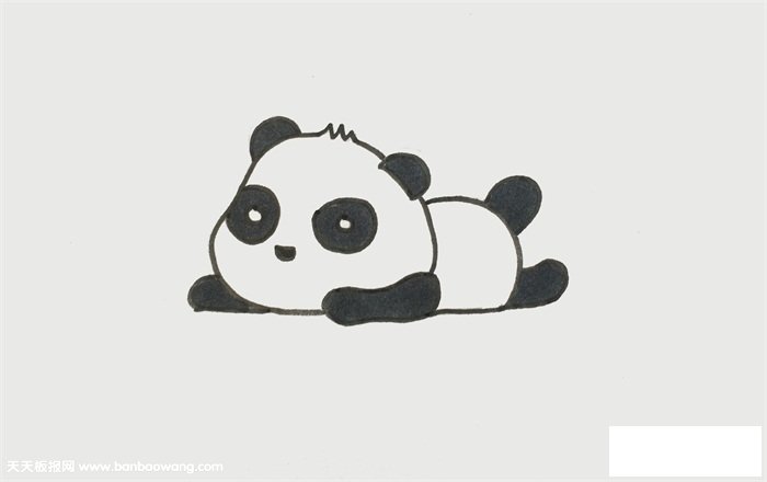 熊猫怎么画简单又可爱