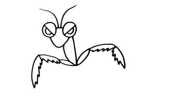 卡通螳螂简笔画图片