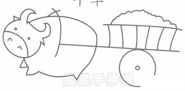 牛车简笔画
