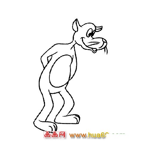 简笔画:卡通大灰狼5