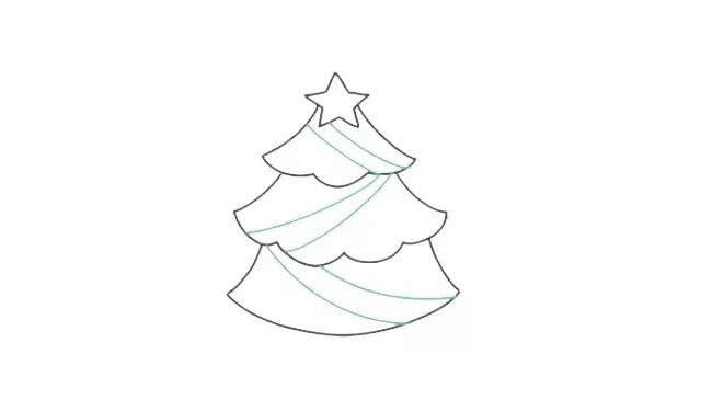 圣诞树简笔画步骤图