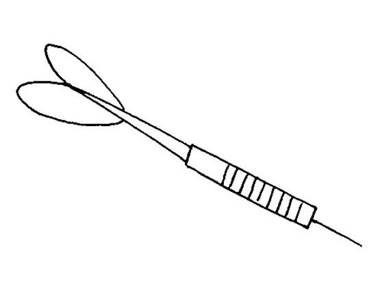 飞镖简笔画图片