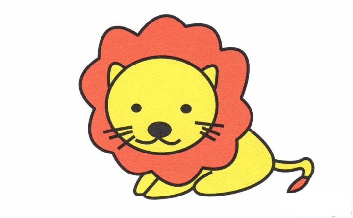 简笔画小狮子的具体步骤图示