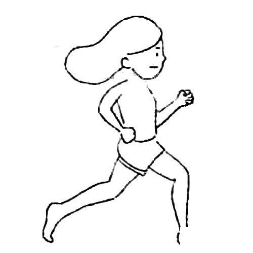 跑步运动员简笔画