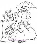 大象妈妈简笔画