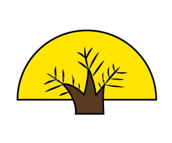 大树简笔画彩色图片