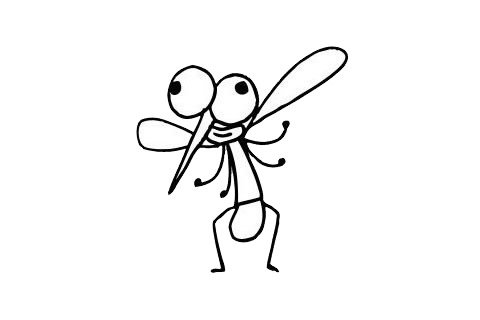 蚊子简笔画图片