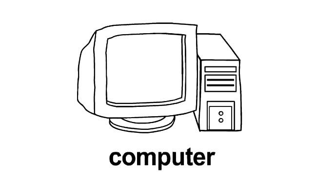 电脑物品简笔画步骤图片大全