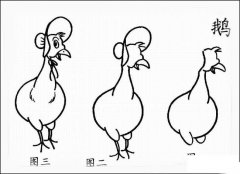 鹅妈妈动物简笔画步骤图片大全