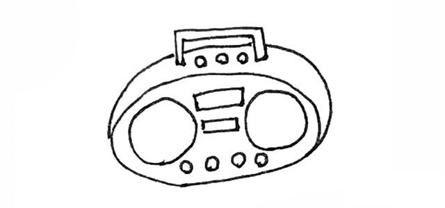 收音机简笔画