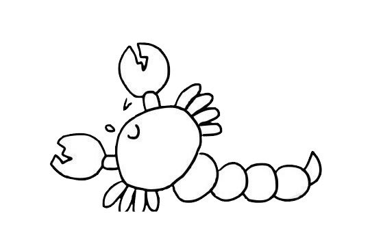 蝎子简笔画图片