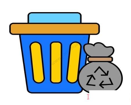 卡通垃圾桶的画法简笔画涂颜色简单